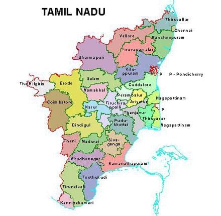 kat jeyografik nan Chene Tamil Nadu