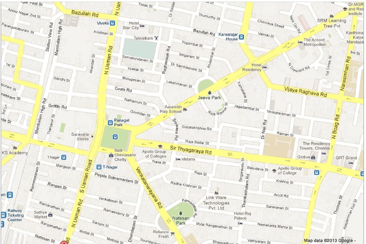 kat jeyografik nan Chene t Nagar