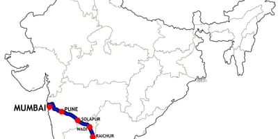 Mumbai nan Chene kat jeyografik